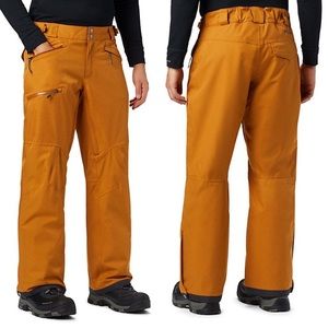 columbia men’s ski pants orange snow winter